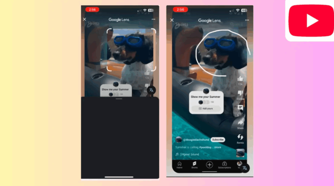 YouTube Shorts + Google Lens